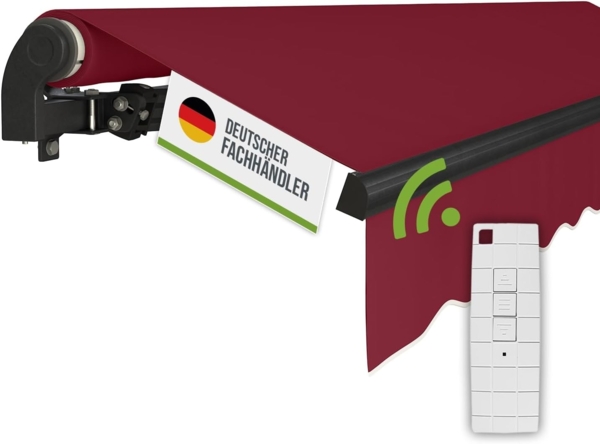 empasa Gelenkarmmarkise "START PLUS" elektrische Markise mit Fernbedienung & Handkurbel