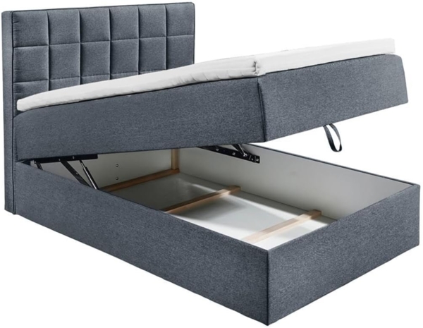 Polsterbett inklusive Bettkasten ALICANTE-09-120 in 120x200 cm Anthrazit Bild 4