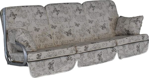 Angerer Hollywoodschaukel Auflage Comfort Schmetterling beige