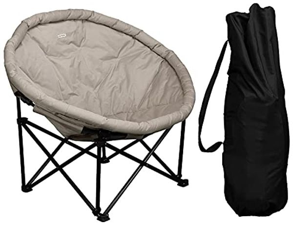 anndora Campingstuhl XXL Camping Relax Sessel Moonchair faltbar, wasserabweisende gepolsterte Sizfläche - leicht entfaltbar