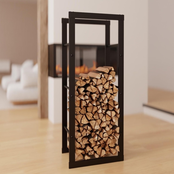 HAGO Kaminholzregal Kaminholzregal 40x100x25cm Feuerholzregal Brennholz Ständer Ablage