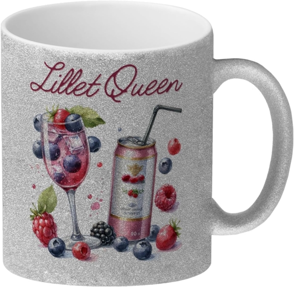 speecheese Tasse Lillet Queen Glitzer-Kaffeebecher