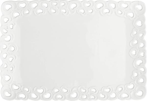 La Porcellana Bianca La Porcellana Bianca dekoriertes Serviertablett 31 cm x 22 cm P003900431