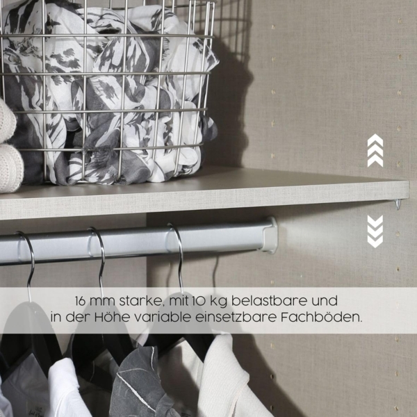 rauch Schwebetürenschrank Kleiderschrank Schrank Garderobe Garderobenschrank Wäscheschrank NEO (in 3 verschiedenen Ausstattungen BASIC/CLASSIC/PREMIUM) mit großzügigem Stauraum und vielfältigen Farbkombinationen Bild 9
