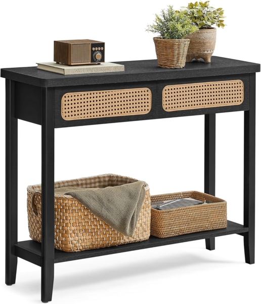 Vasagle Konsolentisch, Flurtisch, Flur Möbel, schmaler Sofatisch für Wohnzimmer, mit 2 Schubladen