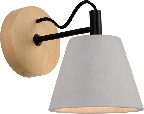 Lucide Wandleuchte Lucide POSSIO grau Wandleuchte aus Holz 03213/01/41