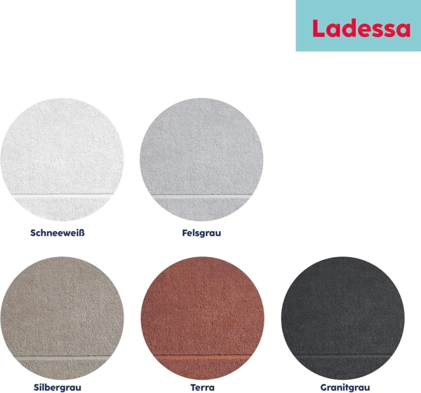 Kela Badvorleger Ladessa, 60x100 cm, 100% Baumwolle, Silbergrau, waschbar bei 60° C, für Fußbodenheizung geeignet, 23486 Bild 6