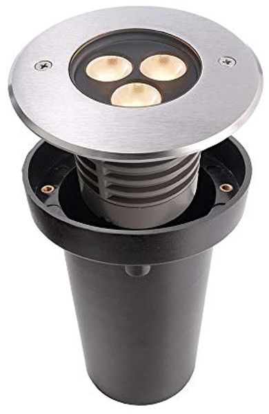 Deko Light Bodeneinbaustrahler I WW Bodeneinbaustrahler Außen LED silber IP67 370lm 3000K >80 Ra 45° Modern