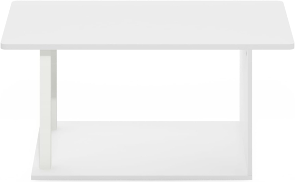 Furinno Basic Home Living Couchtisch, Weiß/Weiß Bild 6