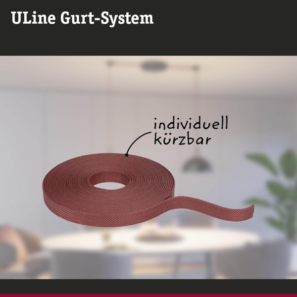 Paulmann Gurtband für Lichtleiste ULine 150 W Stoff 10 m terrakotta Bild 3