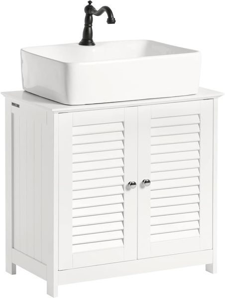 SoBuy® FRG237-W Waschbeckenunterschrank Badschrank Unterschrank in weiß BHT ca: 60 x 58 x 34 cm
