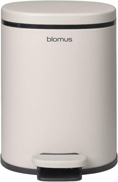 Blomus Treteimer PARA, Mülleimer, Abfalleimer, pulverbeschichtet, Kunststoff, Silikon, moonbeam, 5 L, 69211