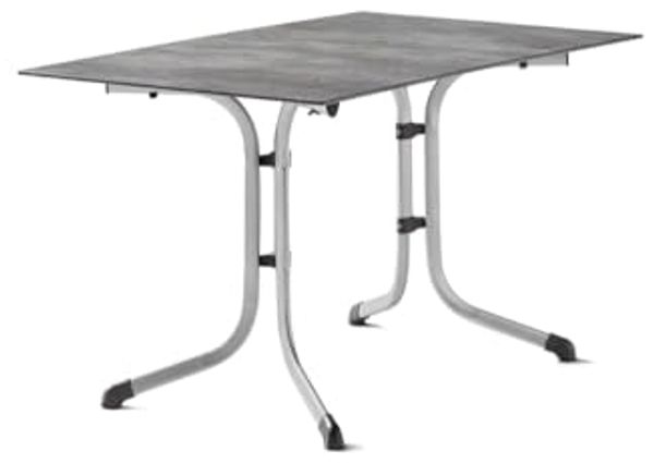 SIEGER 5160-21 Klapptisch Polytec (HPL) 120x80 cm Stahlgestell graphit / Tischplatte Polytec (HPL) Beton hell