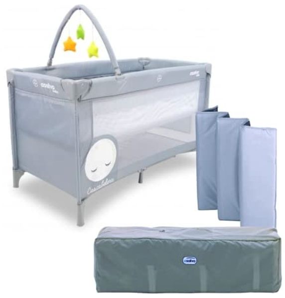 Asalvo Reisebett Complet Duo Luna grau