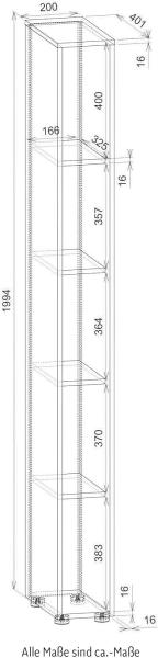 Aktenschrank Set "Center" in grau Wotan Eiche, 190x200 cm Bild 5