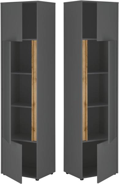 Aktenschrank Set "Center" in grau Wotan Eiche, 190x200 cm Bild 6