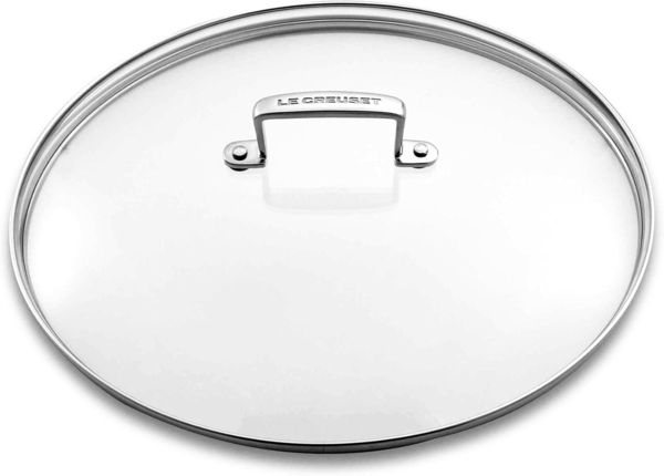Glasdeckel für Pfanne 24 cm Aluminium-Antihaft Le Creuset Pfanne - GasBackofen geeignet, Spülmaschinenfest