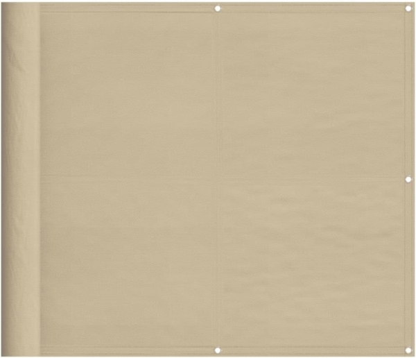 vidaXL Balkon-Sichtschutz Beige 90x700 cm 100 % Polyester-Oxford 4000179