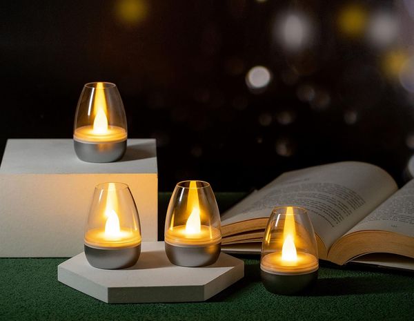Northpoint LED Dekolicht LED Akku Lounge Lights Kabellos für Innen und Außen RGBW Flackereffekt