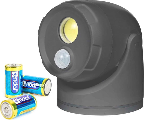 Northpoint LED Wandstrahler LED Batterie Spot Strahler Flutlicht Bewegungsmelder inkl. D-Batterien
