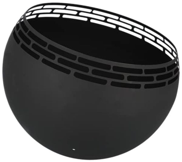 Esschert Design Feuerstelle Kugel Streifen Schwarz 442355