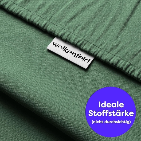 Wolkenfeld Spannbettlaken Boxspringbett Bettlaken - Spannbetttuch für Matratzen bis 40cm, Jersey, Gummizug: rundum, (1 Stück), Elastisch & Rutschfest: 90x200, 140x200, 160x200, 180x200 & Übergrößen Bild 5