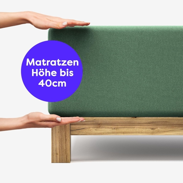 Wolkenfeld Spannbettlaken Boxspringbett Bettlaken - Spannbetttuch für Matratzen bis 40cm, Jersey, Gummizug: rundum, (1 Stück), Elastisch & Rutschfest: 90x200, 140x200, 160x200, 180x200 & Übergrößen Bild 8