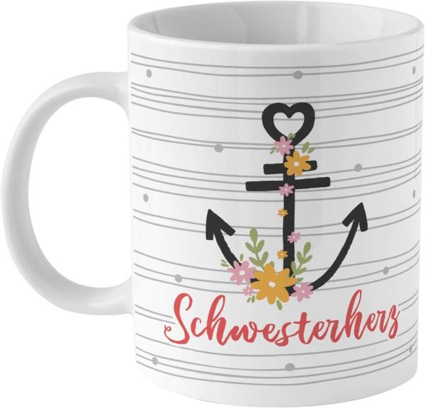 Sheepworld Tasse Sheepworld Zaubertasse Schön das es dich gibt Porzellan 35 cl, Porzellan