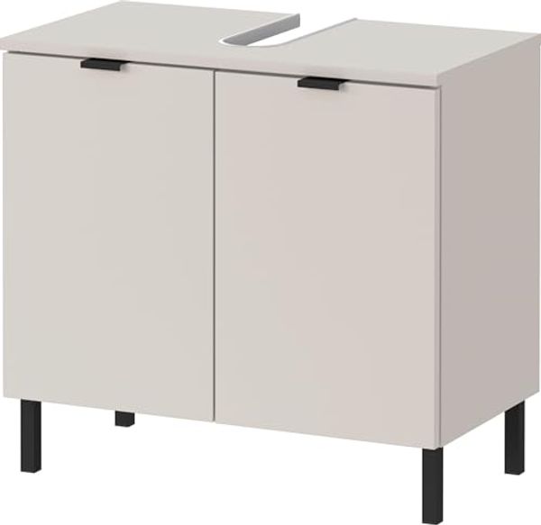 Germania Waschbeckenunterschrank GW-Arcena 1980-572, in Kaschmir, mit Metallfüßen, 60 x 56 x 34 cm (BxHxT)
