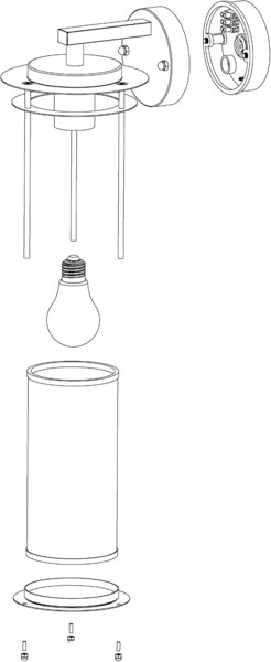 Eglo 96241 Outdoor Wandleuchte VALDEO kupferfarben-antik klar L:16,5cm H:27,5cm T:20cm IP44 Bild 7