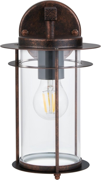 Eglo 96241 Outdoor Wandleuchte VALDEO kupferfarben-antik klar L:16,5cm H:27,5cm T:20cm IP44 Bild 2