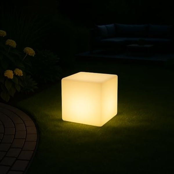 MeLiTec LED Solarleuchte Gartenleuchte Leuchtkörper, LED wechselbar, mit USB - für Innenräume geeignet, Farbwechselfunktion, aus Kunststoff