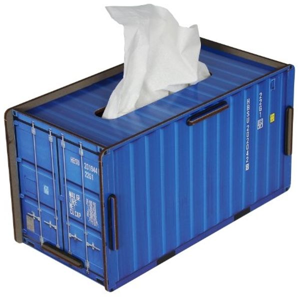 Werkhaus - Tücherbox "Container" Blau CO1021 Kosmetiktücherbox Tissuebox