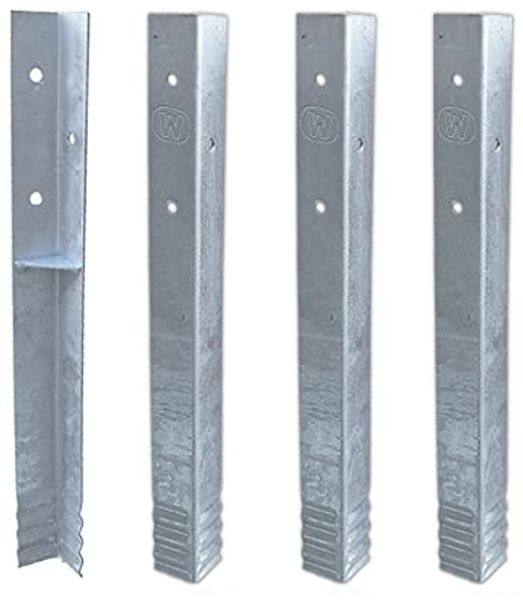 WICKEY Winkelanker-Set 4 Stück für Spielturm und Schaukel, feuerverzinkt, 500 x 45 x 45 mm