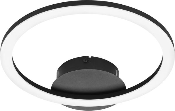 Eglo 900323 Deckenleuchte PARRAPOS-Z Stahl schwarz, Kunststoff weiss LED 12W 3000-6500K L:34cm B:30cm H:4. 5cm dimmbar mit Connect-Z Funktion