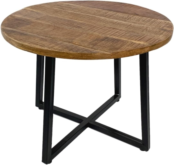 Amagohome Couchtisch Couchtisch Ø 60 cm Wohnzimmer Tisch Beistelltisch Gestell Metall Tisch