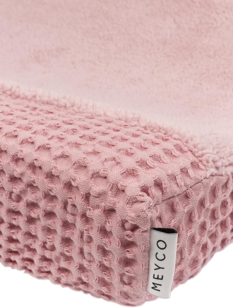 Meyco Baby Wickelauflagenbezug Waffel Teddy Old Pink (1-tlg), 50x70cm Bild 3