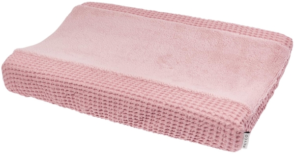 Meyco Baby Wickelauflagenbezug Waffel Teddy Old Pink (1-tlg), 50x70cm