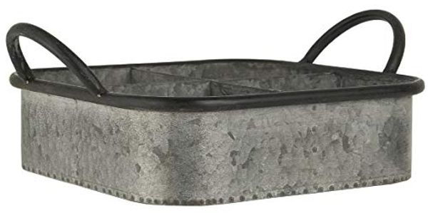 Tablett Kiste Korb 4 Fächer Metall Urban Garten Blumen Metall Ib Laursen 5638-18