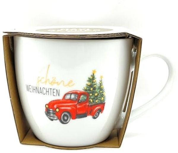 Weihnachtstasse Kaffee Tee Tasse Becher 0,4l Love Xmas la vida Pick-up 910171