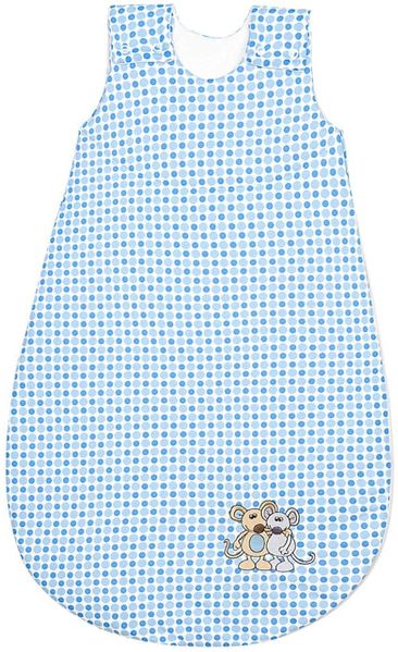 ODENWÄLDER BABYNEST Erstlings-Schlafsack Jersey Tupfen Gr. 70, Bleu & Blue 1446-1/1391 Gr. 70