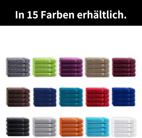 Hometex Premium Textiles Handtuch in Premium Qualität 500 g/m², Feinster Frottier-Stoff 100% Baumwolle, 2x Duschtuch + 4x Handtuch, weich, saugfähig, extra schwer & flauschig - TEST BILD TOP MARKE 2025 Bild 6