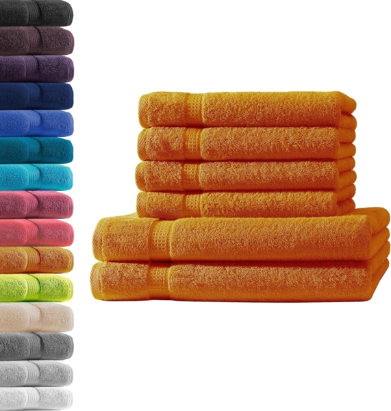Hometex Premium Textiles Handtuch in Premium Qualität 500 g/m², Feinster Frottier-Stoff 100% Baumwolle, 2x Duschtuch + 4x Handtuch, weich, saugfähig, extra schwer & flauschig - TEST BILD TOP MARKE 2025 Bild 1