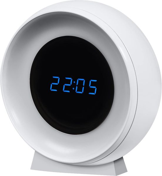 LEDVANCE NIGHTLUX Digitale Uhr & Nachtlicht mit Sensor, 0,3W, 5lm, Batterbetrieb, USB-Ladekabel, Farbwechselfunktion für weißes Licht, einfache Montage, nur für Innenräume geeignet (auch Feuchträume)