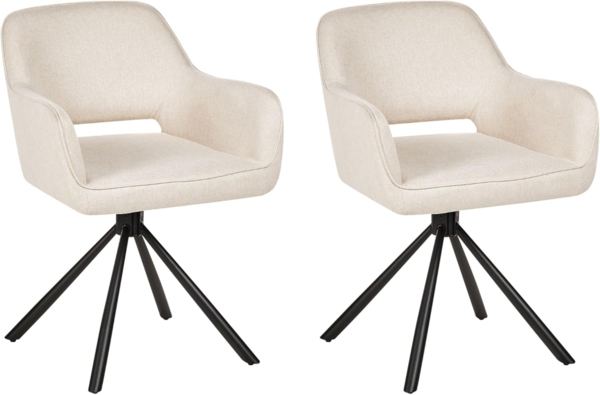 Esszimmerstuhl 2er Set LOURES Helles Beige