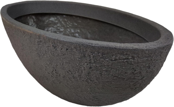 sesua Pflanzschale Pflanzschale oval grau Pflanztopf Steinoptik Kunststoff 60cm (1 St)