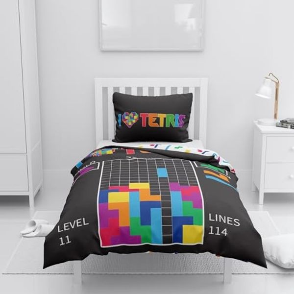 Tetris Gamer Bettwäsche 100 % Baumwolle