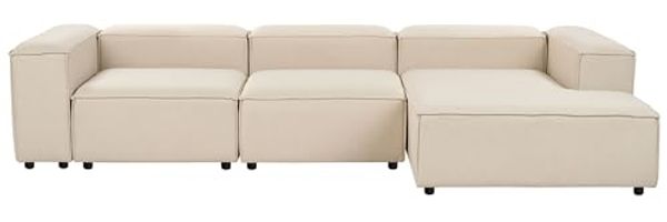Linksseitiges Ecksofa ARDAL Stoff Beige Linksseitig