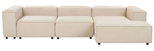 Linksseitiges Ecksofa ARDAL Stoff Beige Linksseitig