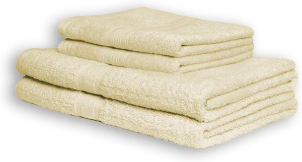 Exklusiv Heimtextil Gästehandtuch Frottier 500 g/m² 30 x 50 cm Naturweiß Bild 3